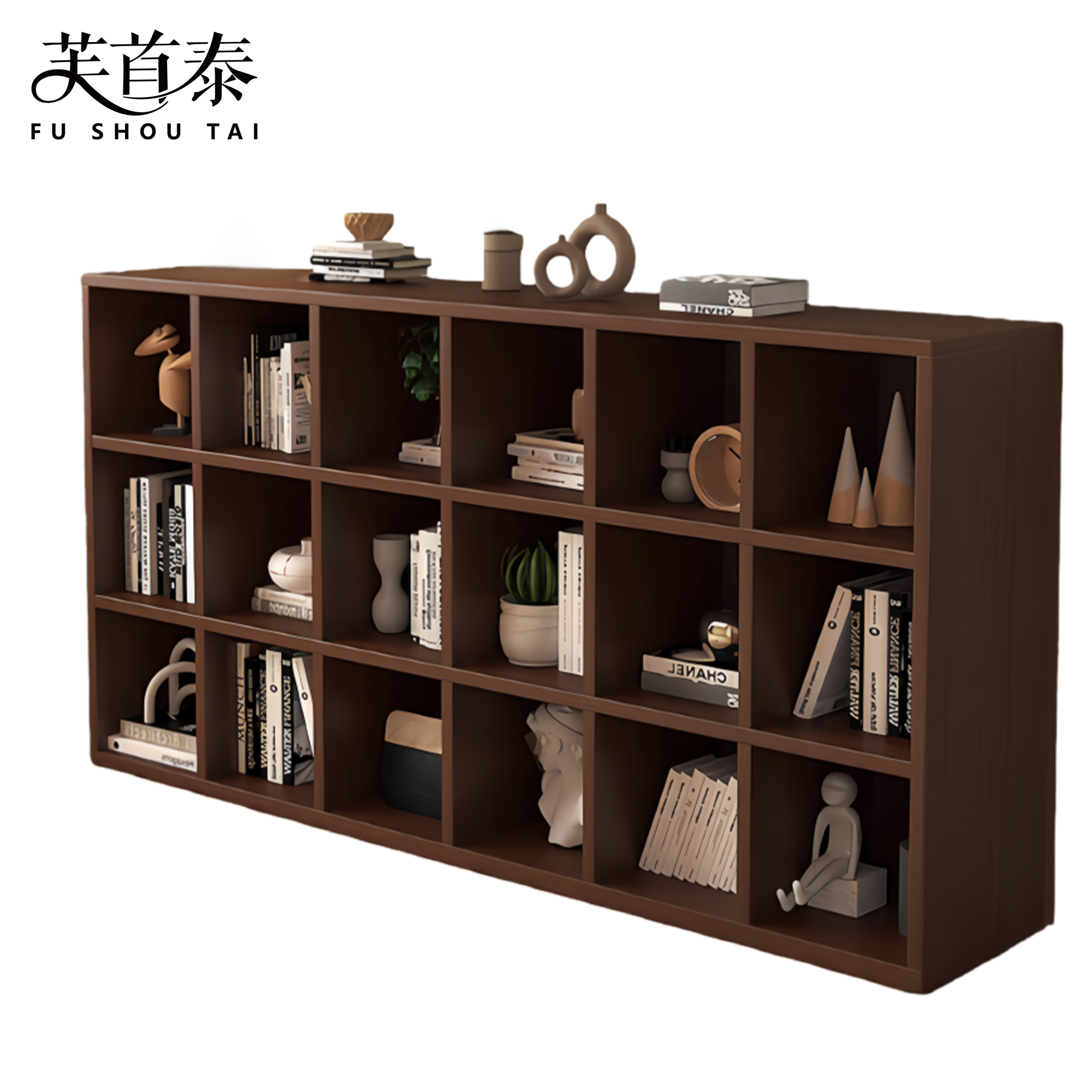 芙首泰书柜三层1800*240*970mm个高清大图