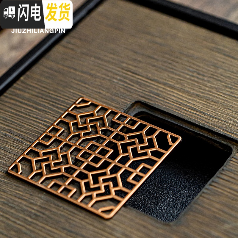 三维工匠整块石茶盘日式圆形小茶台简约家用干泡盘储水茶托盘禅意方形茶海 枯木圆盘[30*30*4cm]茶具高清大图