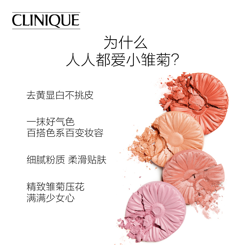 倩碧(CLINIQUE) 小雏菊腮红08#melon pop多巴胺色 菊花胭脂花瓣 裸妆 自然提亮高清大图