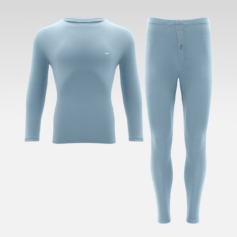 [婴儿棉舒暖]猫人秋衣秋裤套装男女士轻薄弹力保暖内衣秋冬打底高清大图