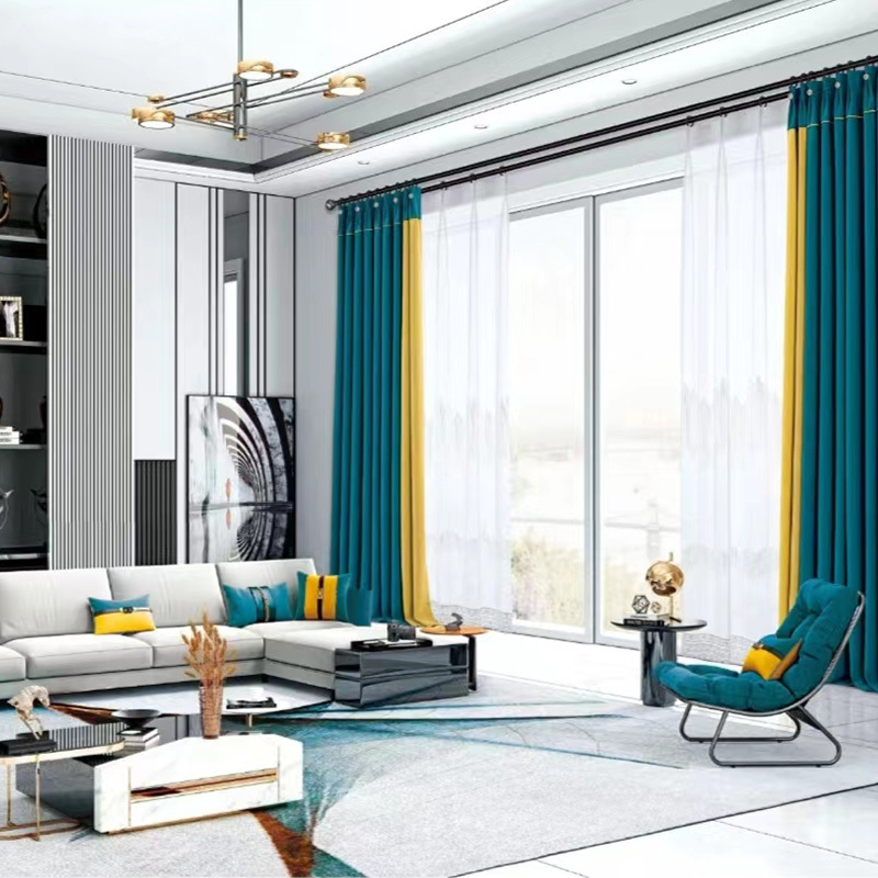 瀚隔 云朵麻窗帘北欧简约现代窗帘飘窗客厅轻奢卧室窗帘1.0*1.3m打孔帘