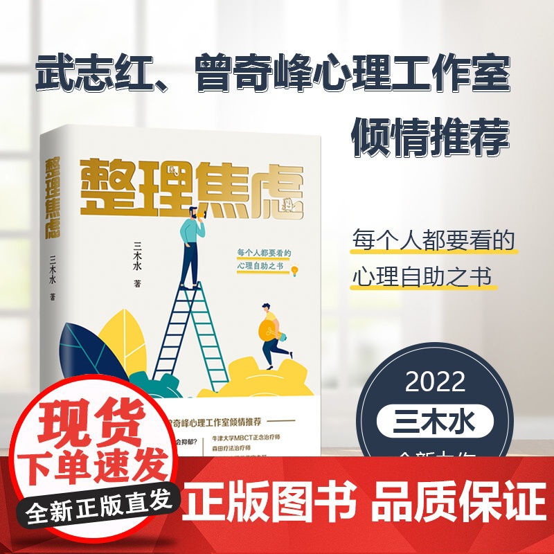 整理焦虑 每个人都要看的心理自助之书 三木水著 武志红曾奇峰心理工作室倾情 牛津大学MBCT正念治疗师森田疗高清大图