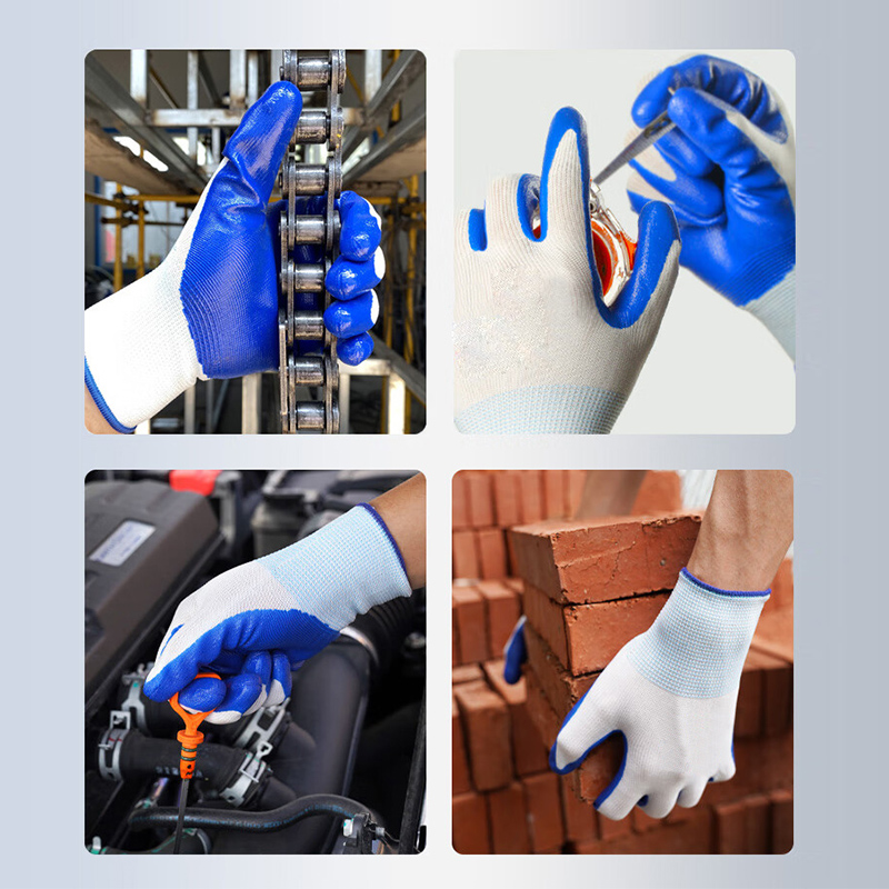 DERUIMAN浸胶劳保手套浸胶耐油防水工地耐磨挂胶防护手套高清大图