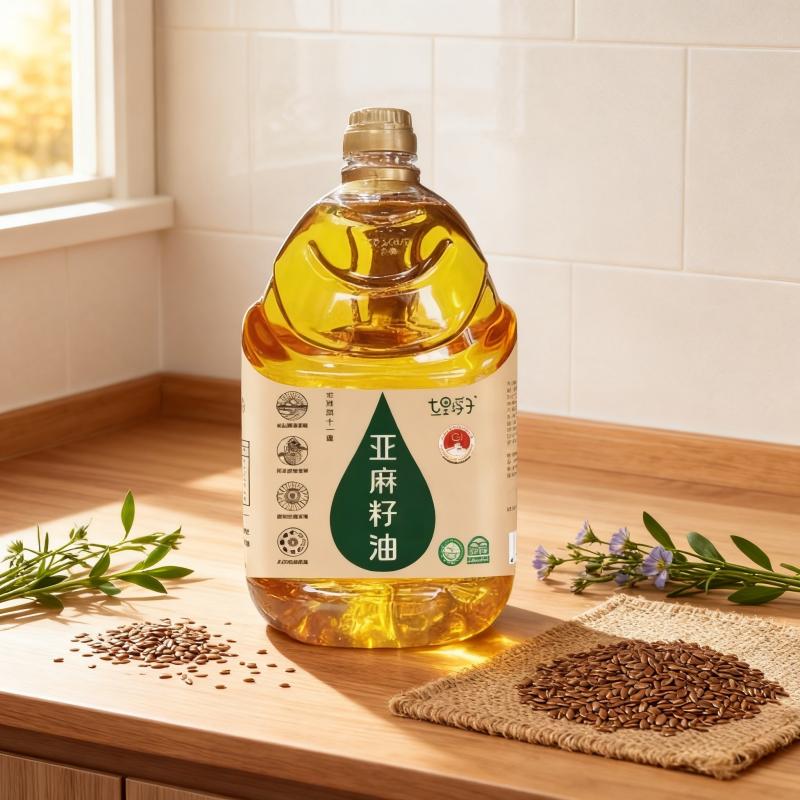 七里浮子 一级冷榨亚麻籽油 1L