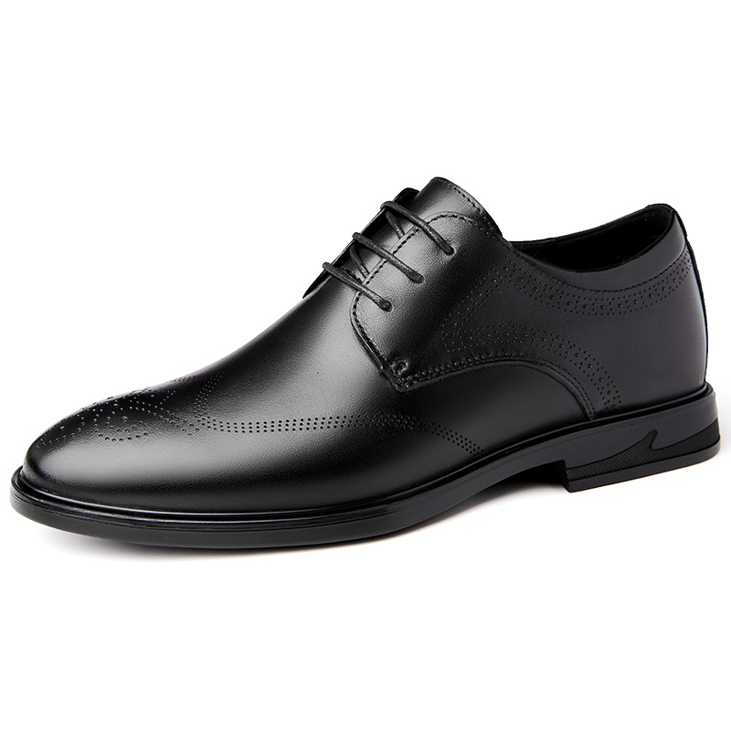 姿佳奥伦男鞋2022秋季新款真皮休闲皮鞋男士商务圆头软底皮鞋休闲皮鞋