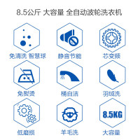 海尔(Haier) MS85188BZ31 全自动波轮洗衣机 8.5公斤 家用 大容量 变频节能 免清洗 双动力防缠绕