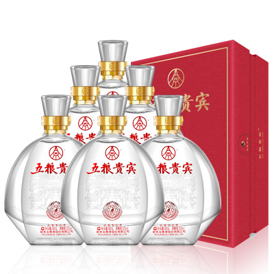 五粮液股份公司 贵宾红晶 52度 500mL*6瓶整箱 浓香型白酒