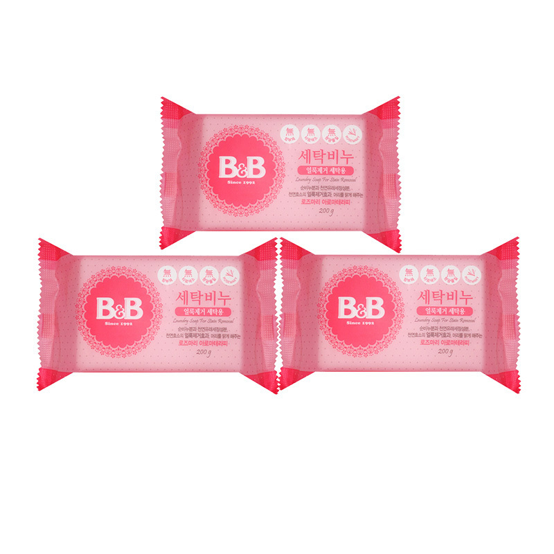 B&B/保宁洗衣皂去污迷迭香200g*3件装