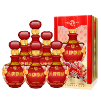 西凤酒52度 凤牌尊酒礼盒装浓香型白酒 纯粮食高度白酒收藏送礼整箱500ml*6瓶