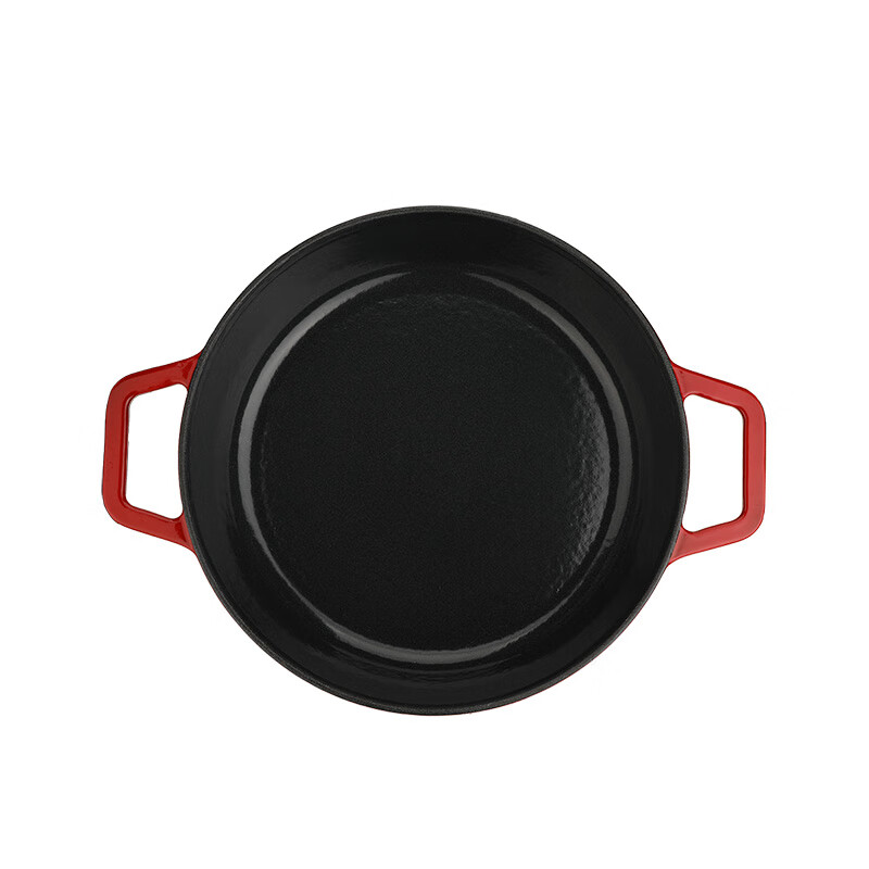 BREGUET宝玑琅彩珐琅锅5L海鲜锅家用炒锅铸铁锅28CM 经典红 BGA2601高清大图