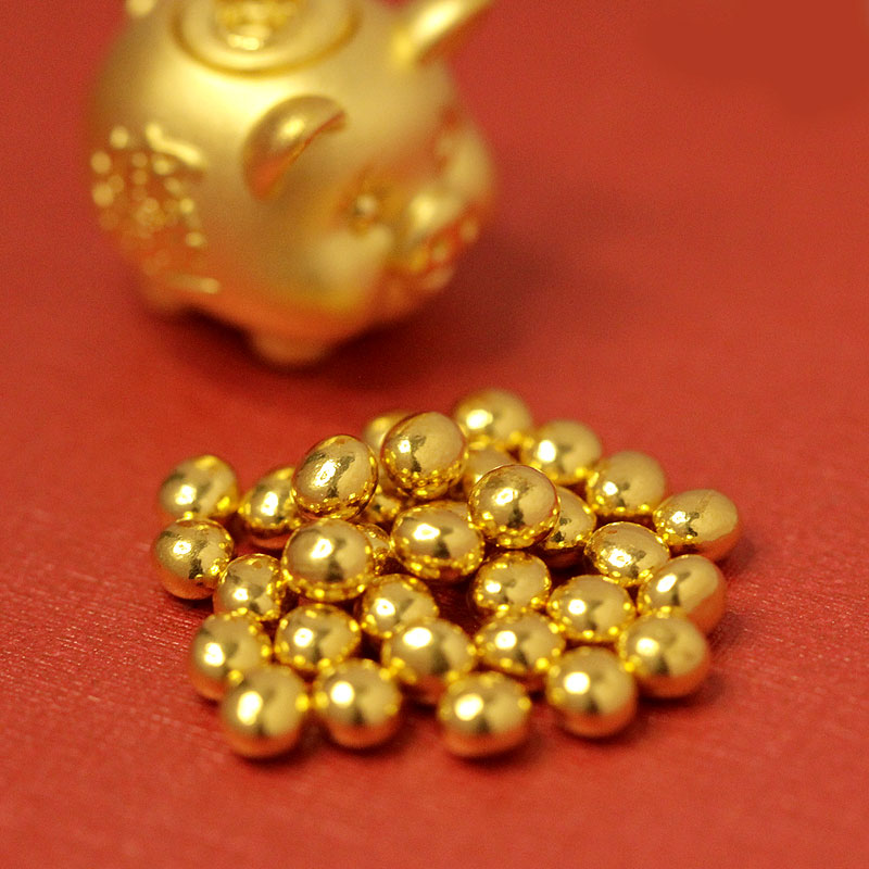素竹 足金/黄金小金蛋 月月存小金蛋0.5克 送玻璃瓶品质保证书高清大图