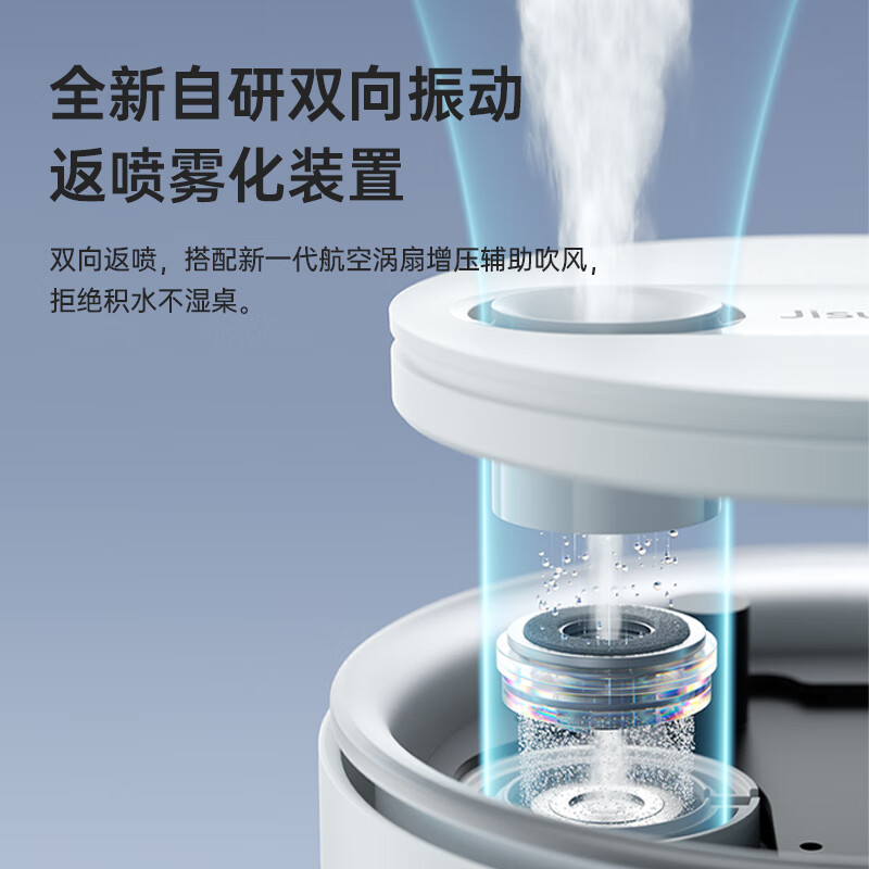 几素桌面办公室便携加湿器小型家用1升容量 HU19 [白色]蓄电款I 大雾0积水高清大图