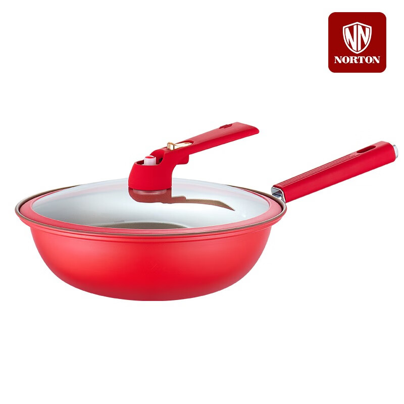 诺顿(NORTON) 红钛微压不粘炒锅 1JHT032