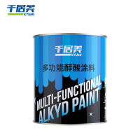 千居美安全型醇酸磁漆 钢结构铁栏杆金属防锈防腐工程油漆 10KG中黄