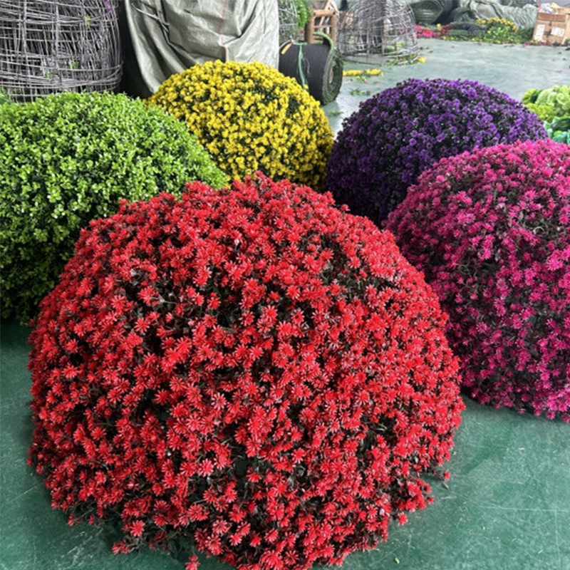 iChoice 户外绿植井盖遮挡装饰品绿植球仿真绿植草球 绿色80厘米钢筋绿植佛家草球半圆状高清大图