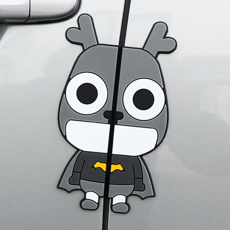 4片装汽车卡通车门防撞条门边防刮擦胶条装饰车身贴3d立体防撞贴