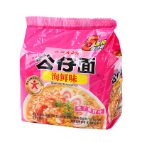 公仔面5连包海鲜味535g*2日式拉面耐煮火锅面5袋有劲道方便面泡面