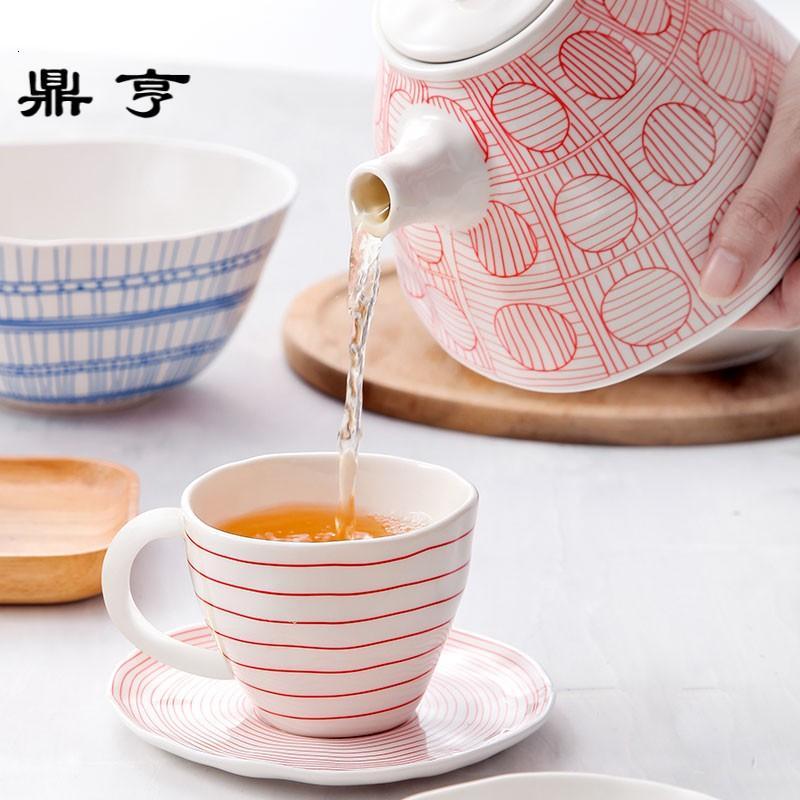 鼎亨下午茶茶具咖啡杯具套装陶瓷日式优雅餐具咖啡杯碟家用复古马