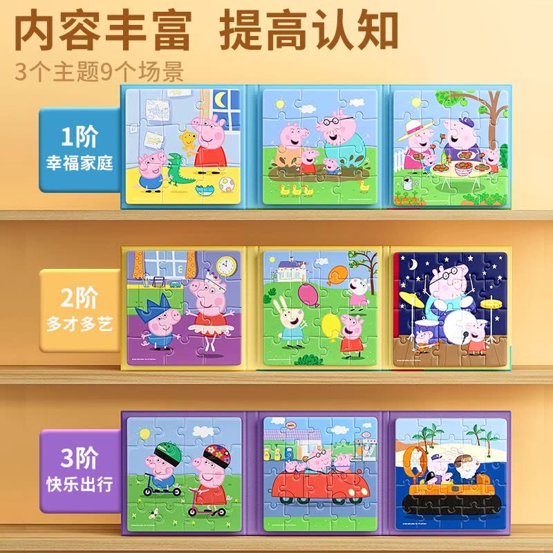 小猪佩奇磁力拼图3到6岁儿童磁吸1岁半宝宝早教益智2男孩女孩玩具图片
