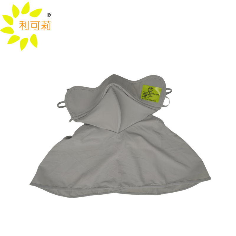 利可莉成人3D一体式防晒面罩 浅灰色 KZ056-1/个高清大图