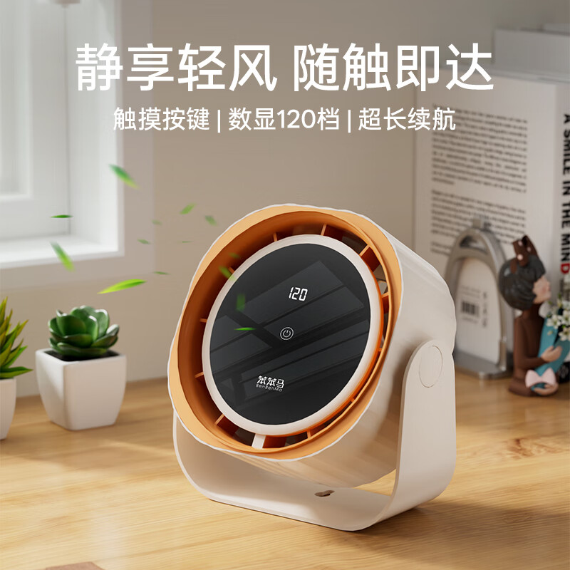 笨笨马BENBENMA橙风轻语-桌面风扇BF13米橙色高清大图