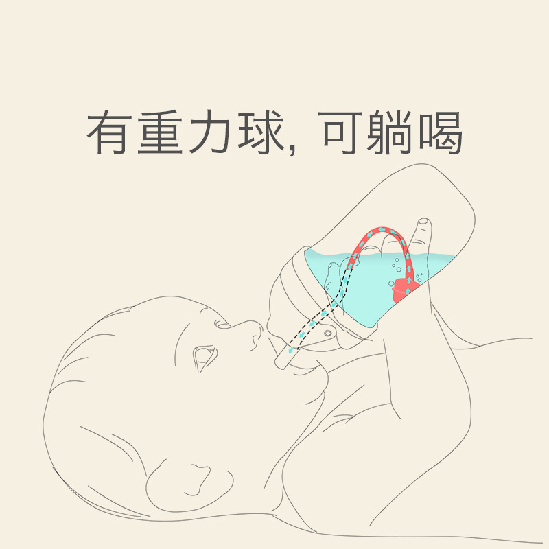 baby care婴儿学饮杯 幼儿园宝宝防摔防呛带手柄重力球儿童吸管水杯 360ml-淡藻绿 2718