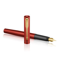 派克PARKER 钢笔 威雅系列XL满堂红金夹墨水笔 学生商务办公日常书写专用 0.5mm金属不锈钢F笔尖