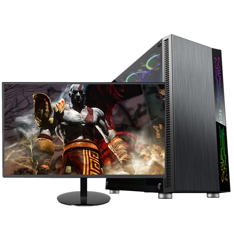 世纪之星 酷睿i5四核/AMD Radein 游戏独显/8GB内存/256GB固态 家用办公商用学生网课游戏电脑 台式机 台式电脑 DIY组装机 组装电脑 电脑主机+19英寸显示器