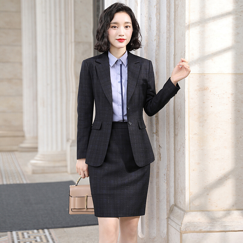 女2019秋季新款外套气质白领工装女士高端工作服暗格西装商务正装视频