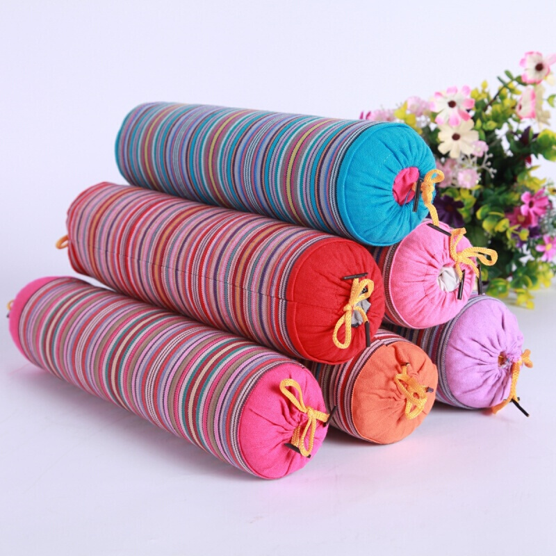 老粗布颈椎枕颈椎枕枕头修复颈椎圆枕护颈枕荞麦皮圆形枕头