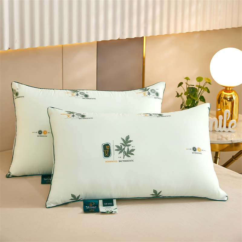 北极绒(Bejirog) 艾草枕芯枕头清香助眠亲肤磨毛面料抗菌防螨学生单人枕头高清大图