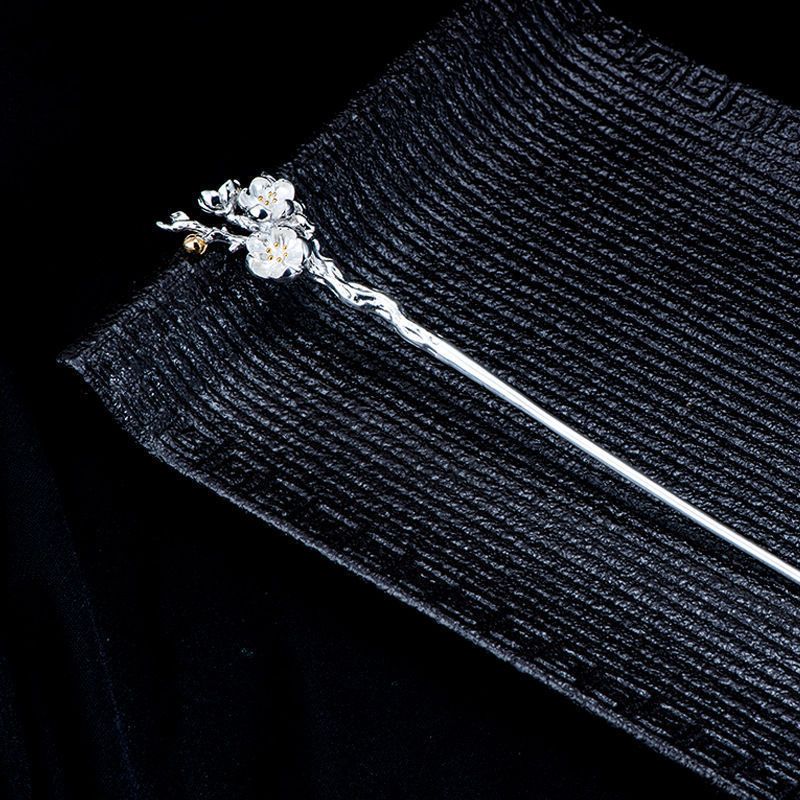 梅花发簪(有流苏) 梅花簪子十二花神发簪头饰女中式复古风汉服头发饰