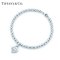 TIFFANY&CO.Return to系列:Tiffany轻奢饰品蒂芙尼珠式心牌 S925银手链 银色手链
