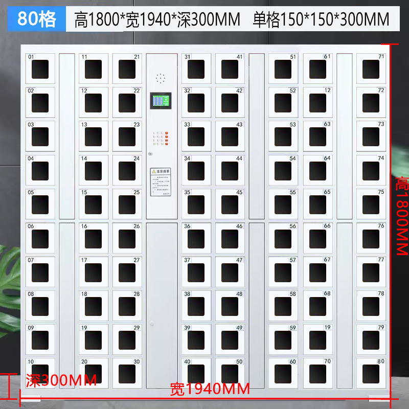 DXBG文件柜智能存放柜储物柜八十格高清大图