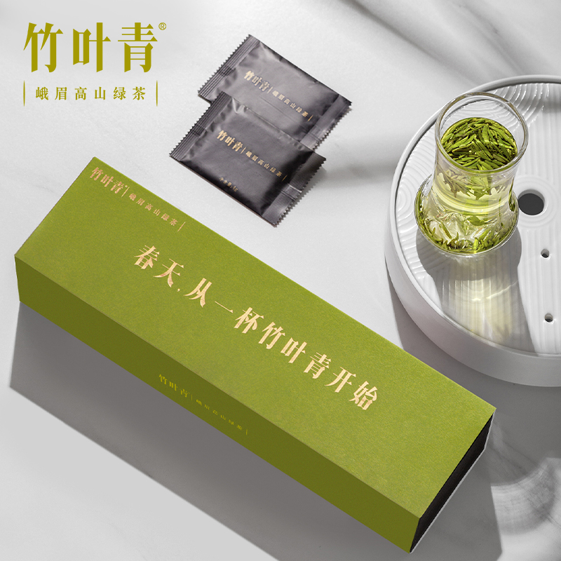 [春茶预定]竹叶青茶2021年新茶峨眉高山绿茶特级(静心)礼盒120g