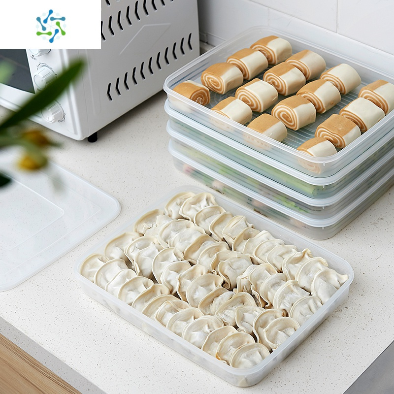 水饺盒不分格速冻饺盒冰箱保鲜收纳盒密封食品收纳箱子