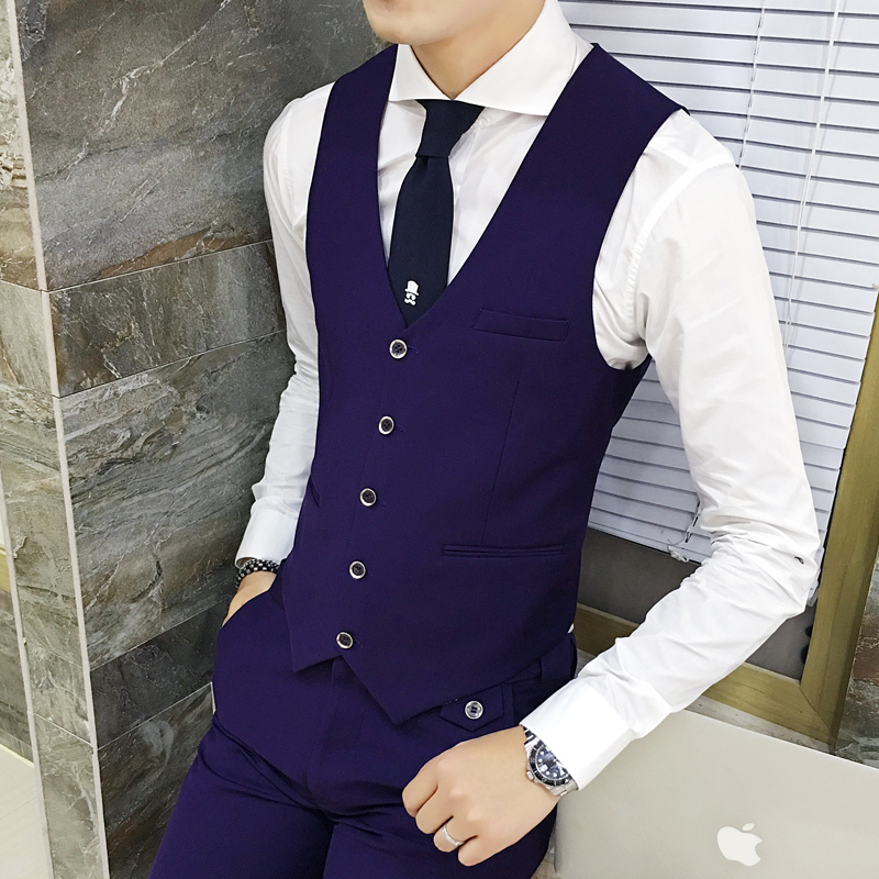 美师理店型师酒吧KTV服务员工作服男士修身时尚马甲外套
