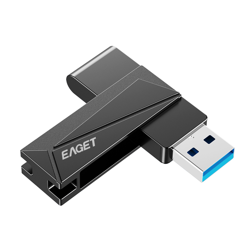 忆捷(Eaget)F68 USB3.2 U盘 高速全金属360度旋转优盘128GB
