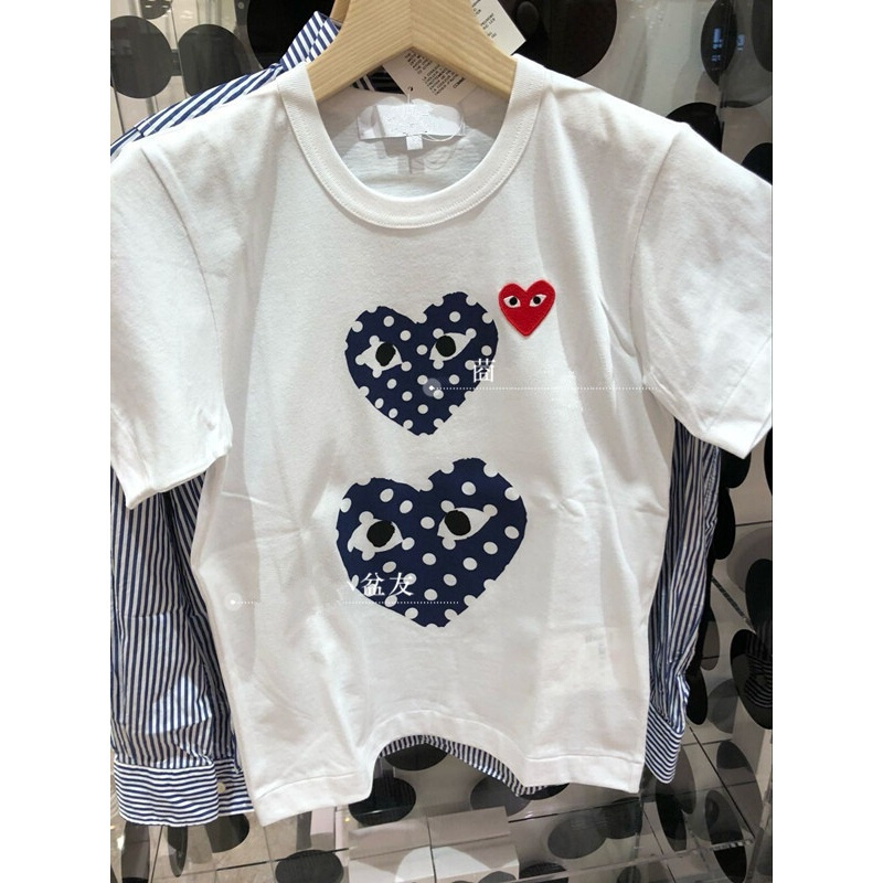 短袖川久刺绣爱心棉圆领保玲男女情侣闺蜜装潮牌t恤打底衫