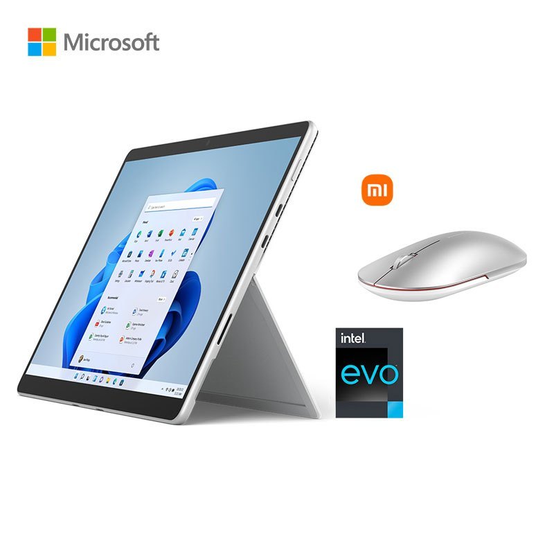 微软Surface Pro 8 英特尔Evo平台超能轻薄本酷睿i5 8G 256G亮铂金13英寸+小米无线鼠标