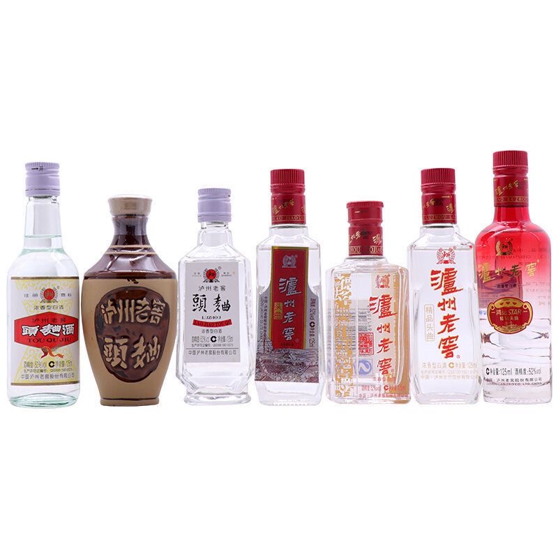 泸州老窖 52度泸州老窖头曲60周年纪念125ml*7瓶 浓香型白酒高清大图