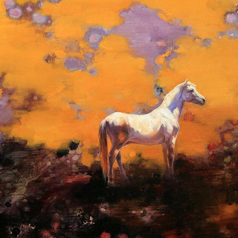 每涯艺术 江智聪《行空》NO.4 艺术家原创油画艺术品收藏 客厅卧室玄关餐厅办公室居家装饰 挂画