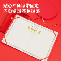 得力24838荣誉证书(红色)优秀员工颁奖证书 3本装