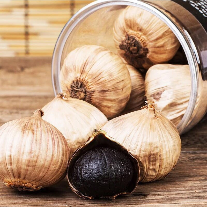 赛卡伊发酵黑蒜头独头黑蒜100g克山东特产出口级黑大蒜