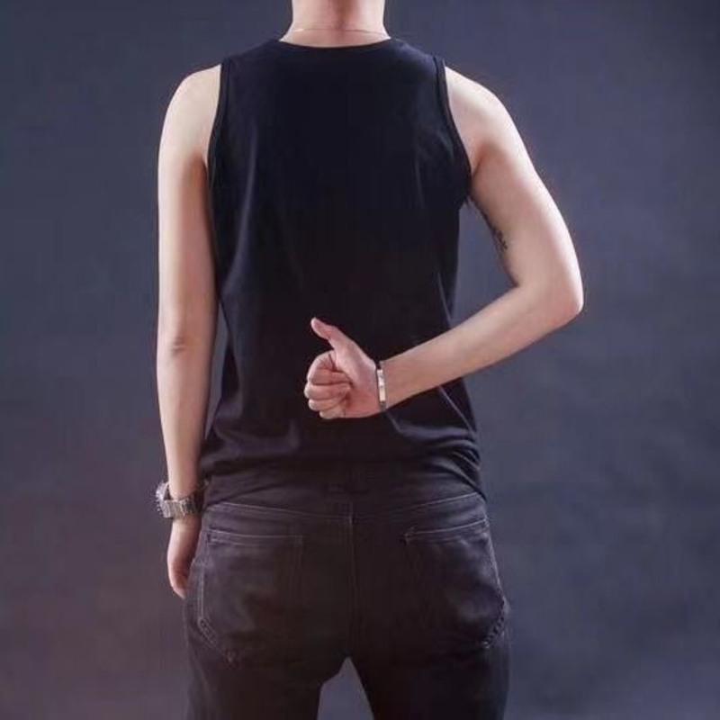 束胸les束胸内衣女塑胸绷带背心长款挂勾外穿束胸平胸内衣粉宽条五星