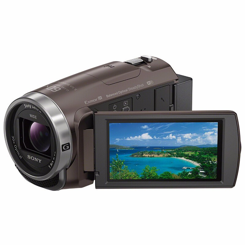 索尼HDR-CX680 高清数码摄像机 5轴防抖 30倍光学变焦 家用 会议录制/棕色色