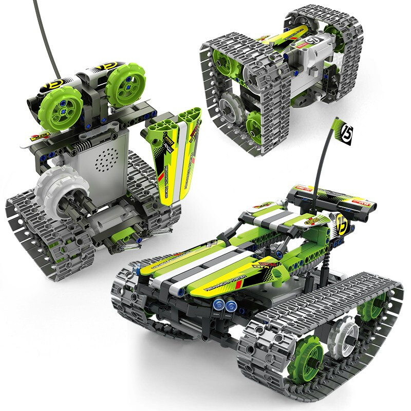 兼容乐高科技机械组电动积木遥控赛车拼装模型玩具变形跑车大坦克拼插