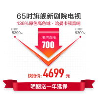 TCL 65Q2 65英寸4K超清无边框全面屏 哈曼卡顿音响 34核人工智能电视