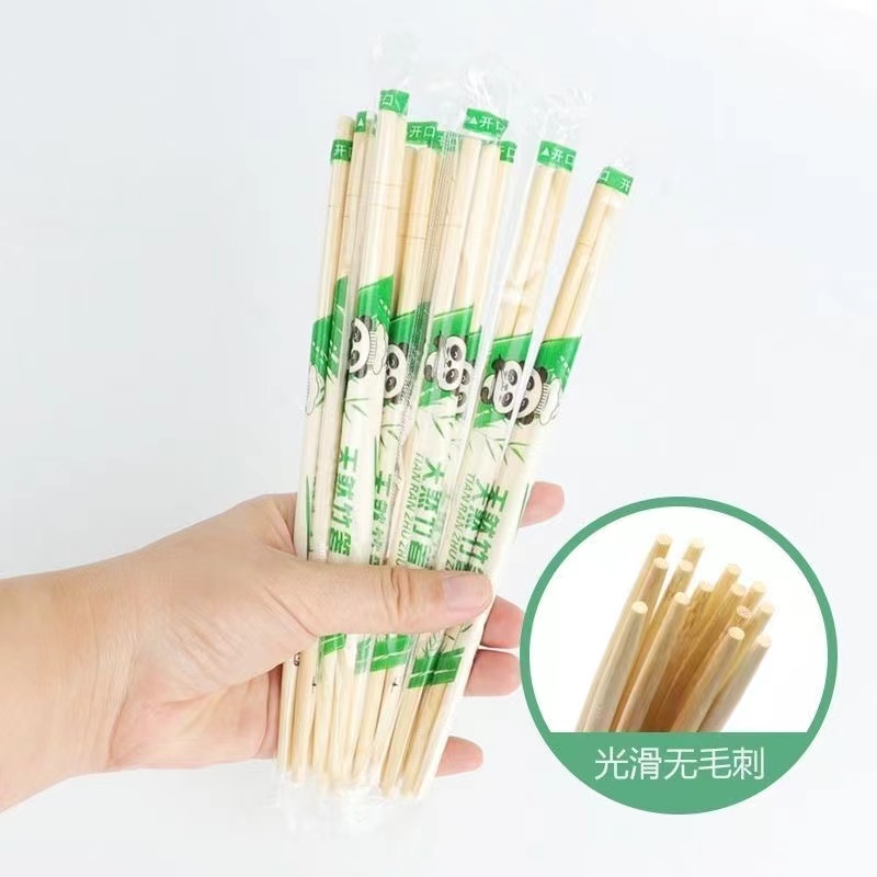 [补贴10%]100双一次性筷子方便饭店专用碗筷家用商用卫生快餐竹筷批发加粗高清大图