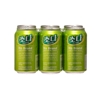 [香甜菠萝味]NoBrand 韩国人气菠萝味(凤梨)汽水 355ml*6罐装 进口饮料 碳酸饮料 韩国进口